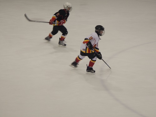 2016 BC Barrett skates down the ice to score