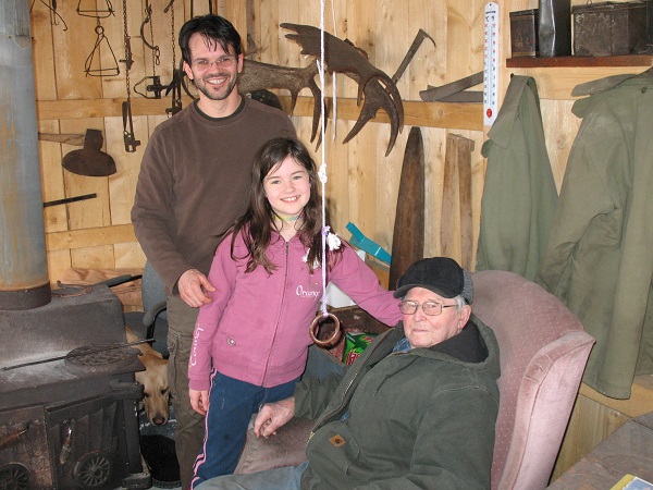 2010 Rod, Wilde and Uncle Bill in his Shack