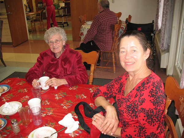 2010 Kathy & mother at Fiddick's Dec 10