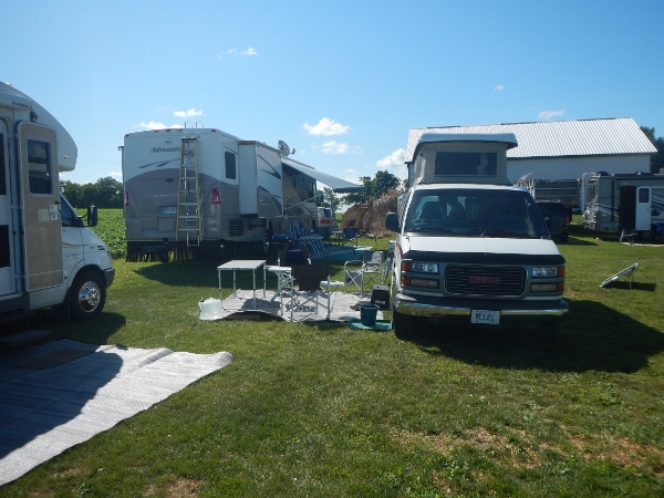2019 Aug 10th Our campsite for the Run Way Campout at
            the Rand Farm