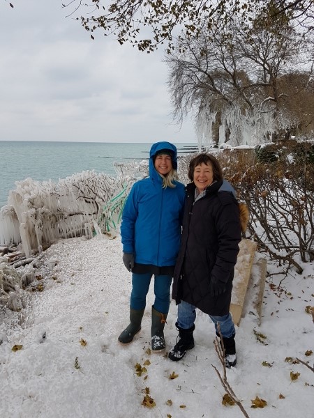 2019 Nov 14 Kathy and Titania in the snow