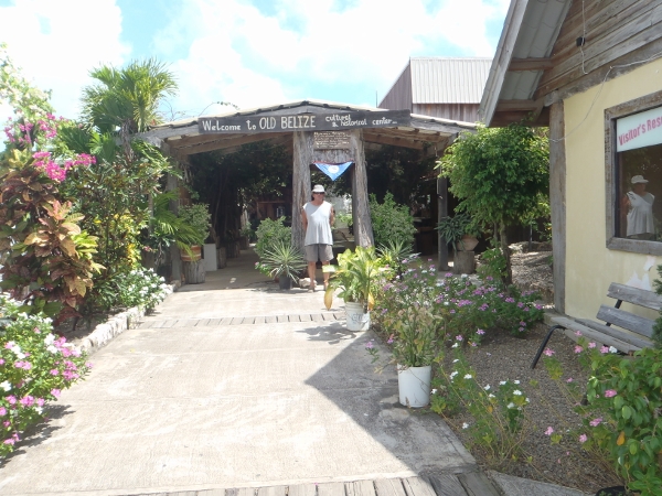 Brian stands at the entrance to Old
            Belize City
