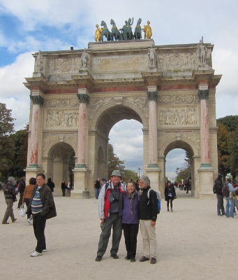 2013 France Paris Brian & Chris in front of another
            Arc