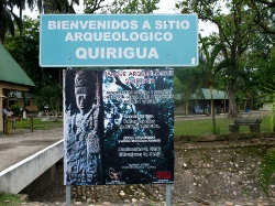 Entrance Sign to Quirigua Ruins