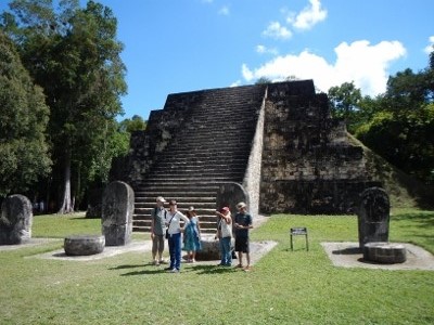 This is the first monument we climbed
      called Complex P at Tikal